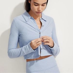 COPY - MWL Brushed Rib Cropped Cardigan Sweater XXS madewell NWT